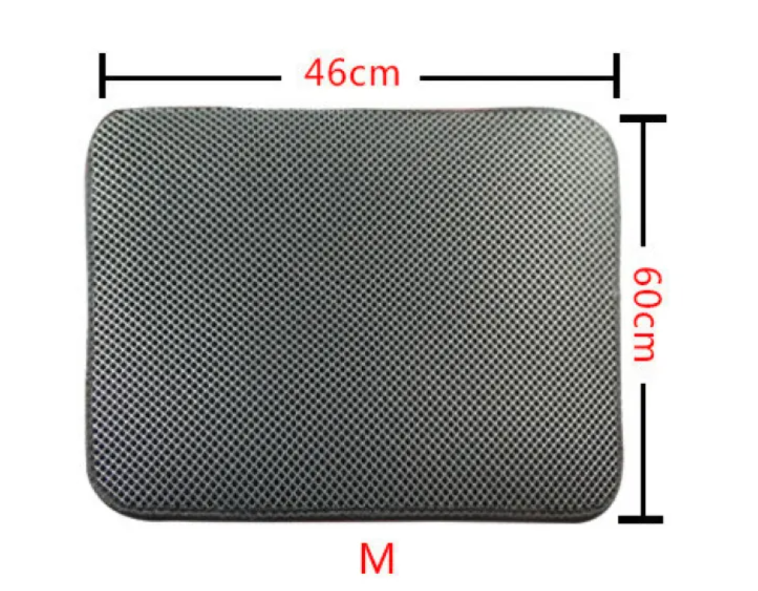 Gray double-layer honeycomb litter trapping mat, 46x60cm