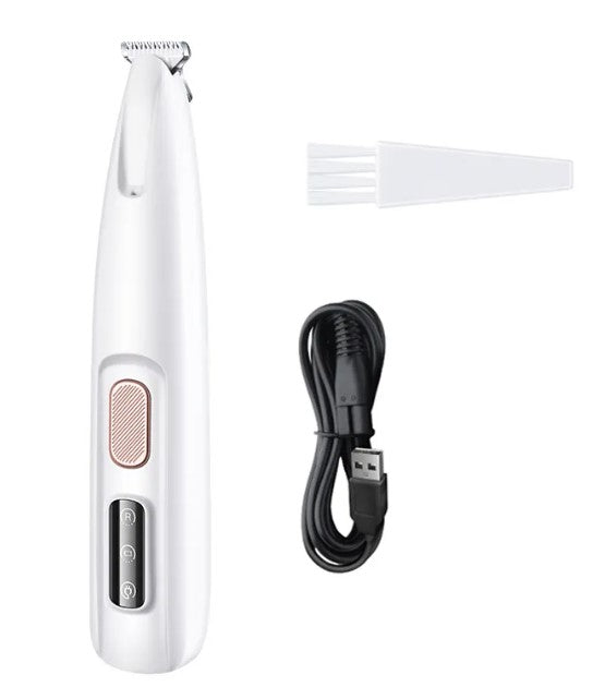 Dog Paw Trimmer with LED Light – Quiet & Cordless