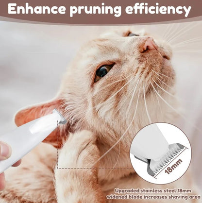 Dog Paw Trimmer with LED Light – Quiet & Cordless