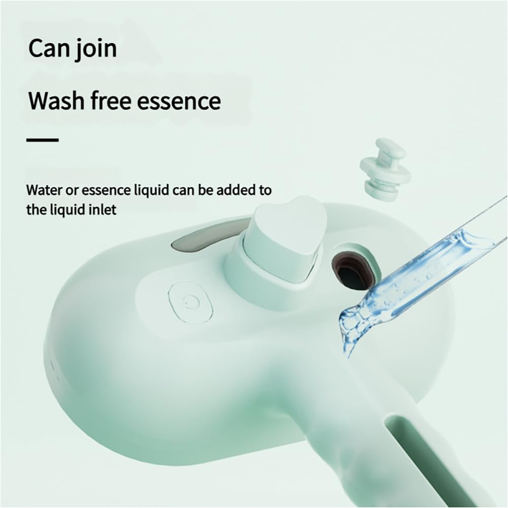 Steam grooming brush with a wash-free essence liquid inlet