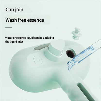 Steam grooming brush with a wash-free essence liquid inlet