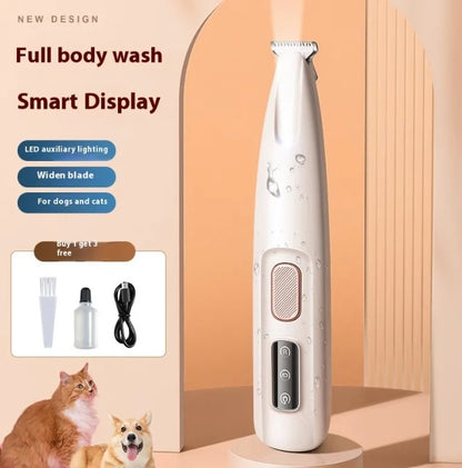Dog Paw Trimmer with LED Light – Quiet & Cordless